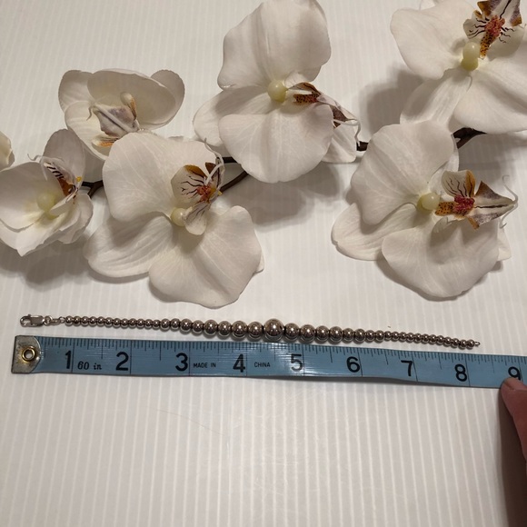 925 Sterling Silver Bracelet 8” - Picture 7 of 8